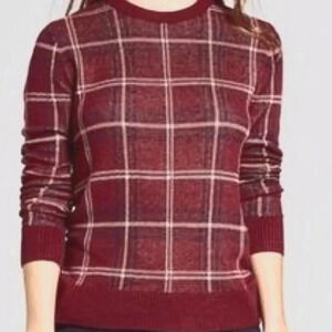 A New Day Plaid Crew Neck Sweater